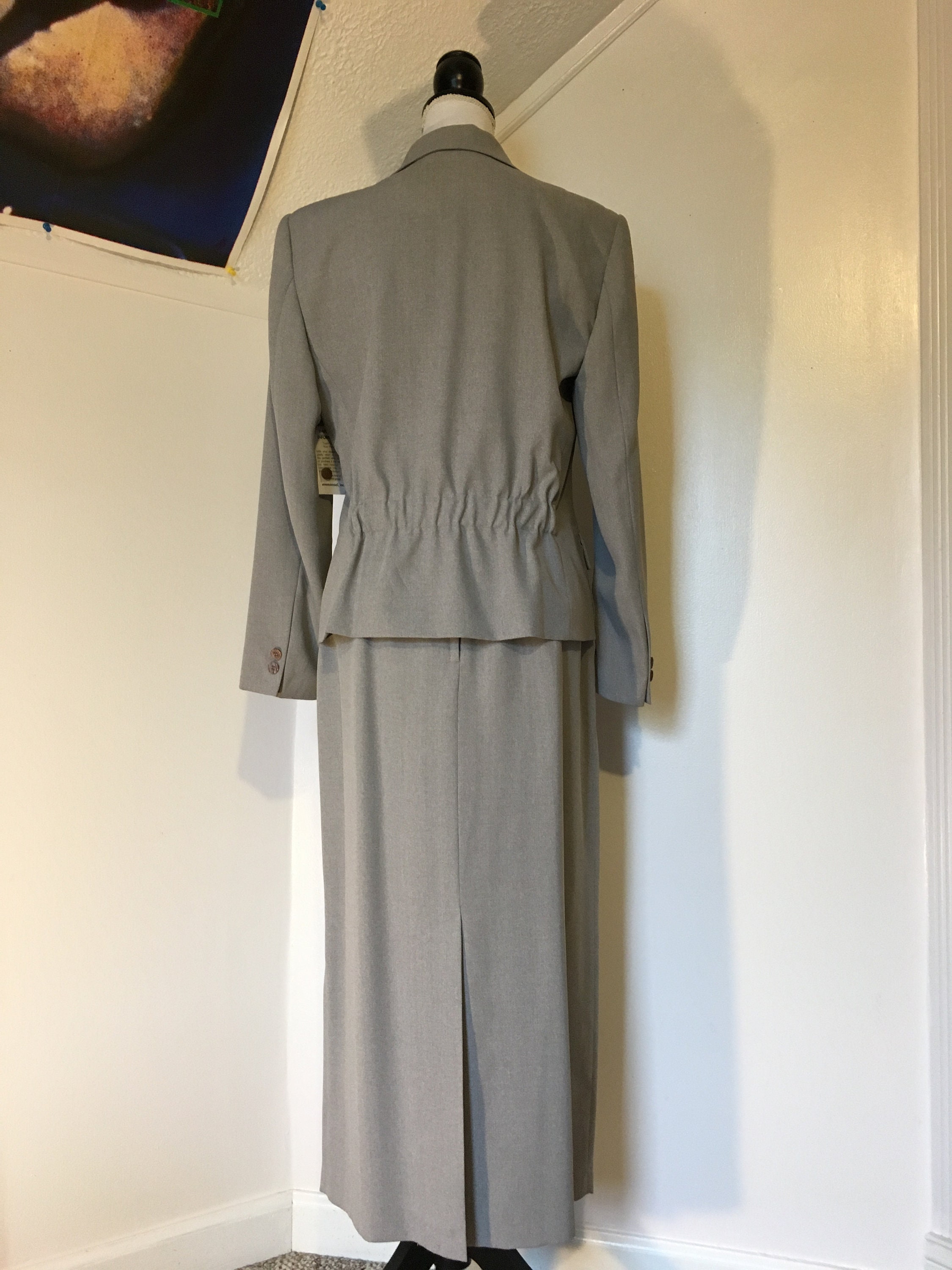 1980s NWT Deadstock Grey Unworn 2 Piece Skirt Suit Blazer & | Etsy