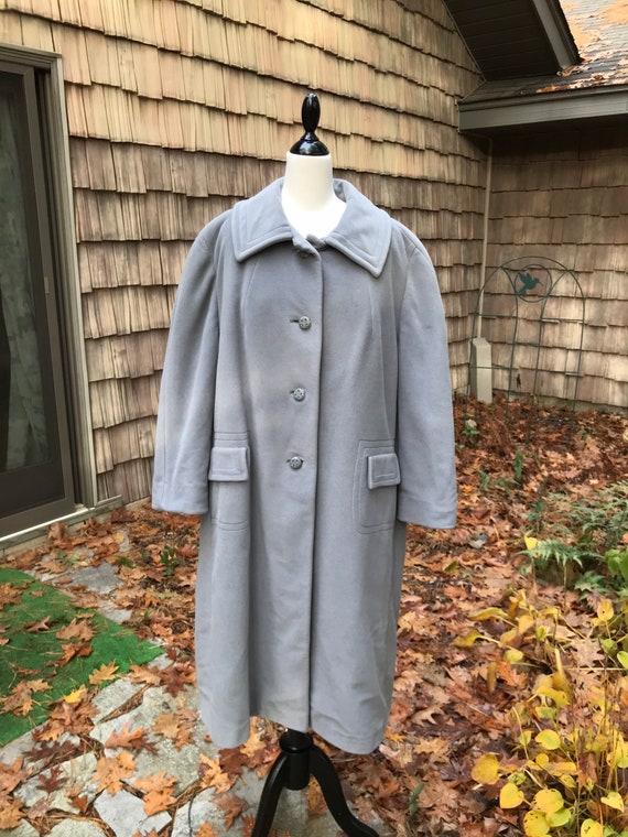 1960s Grey Long Trench Dress Coat Winter Lined Fall F Gem Long Trench Dress Coat Winter Lined, Raleigh Long Trench Coat With Removable Liner