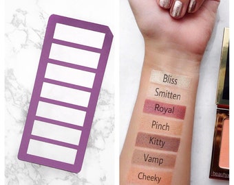 7 Section Makeup Swatch Stencil RECTANGLE