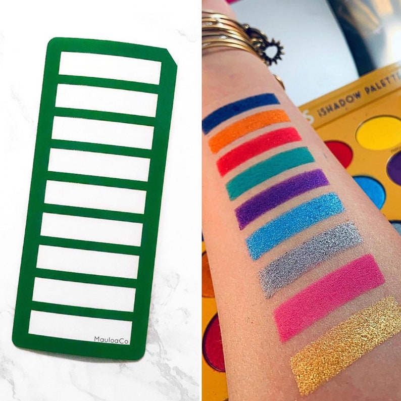 9 Section Makeup Swatch Stencil - Etsy
