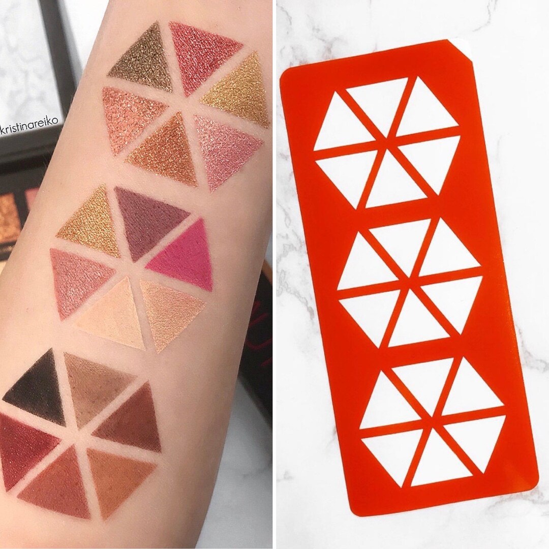 18 Section Makeup Swatch Stencil TRIANGLE Etsy