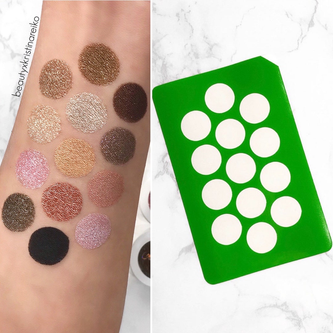 13 Section Makeup Swatch Stencil DOTS Etsy