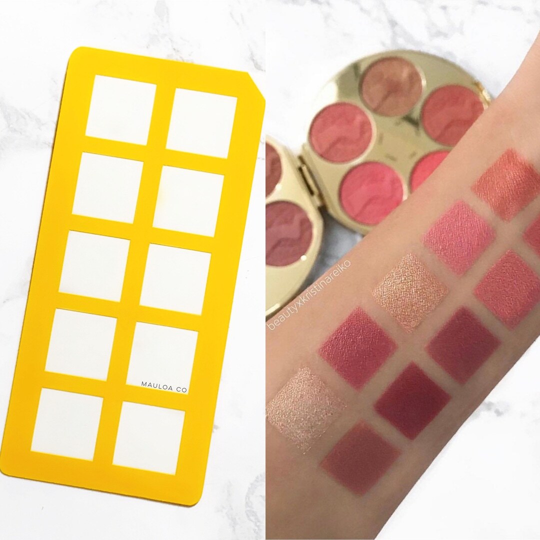 10 Section Makeup Swatch Stencils SQUARE Etsy