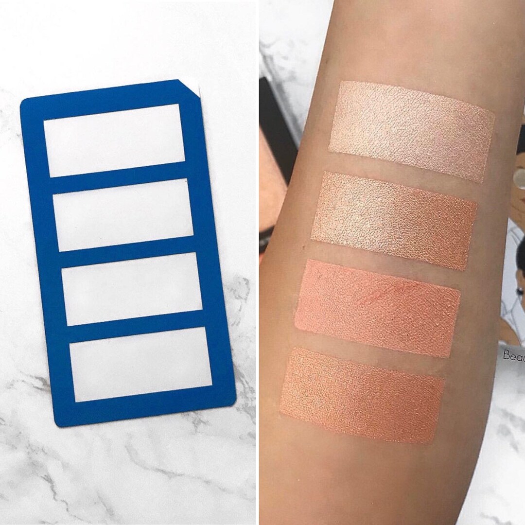 4 Section Makeup Swatch Stencil RECTANGLE Etsy