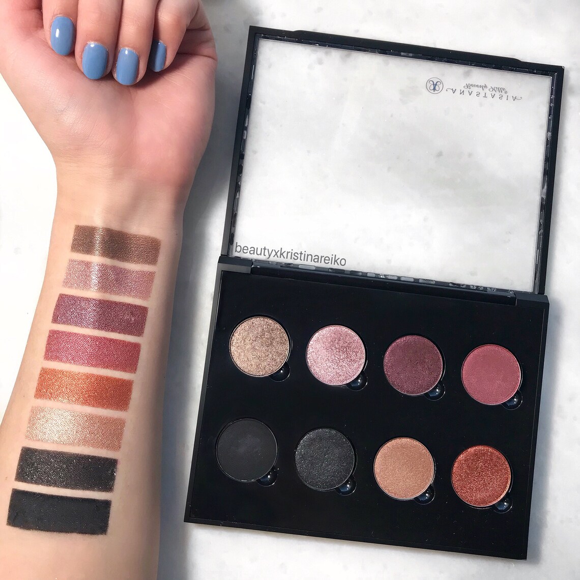 7 Section Makeup Swatch Stencil RECTANGLE Etsy