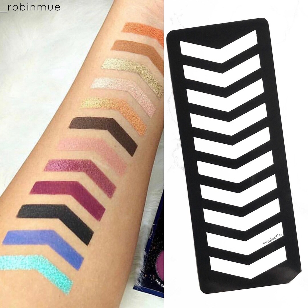10 Section Makeup Swatch Stencil CHEVRONS - Etsy