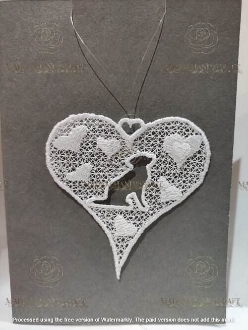 Free Standing Lace FSL Ornament HEART Pet DOGGY - Etsy