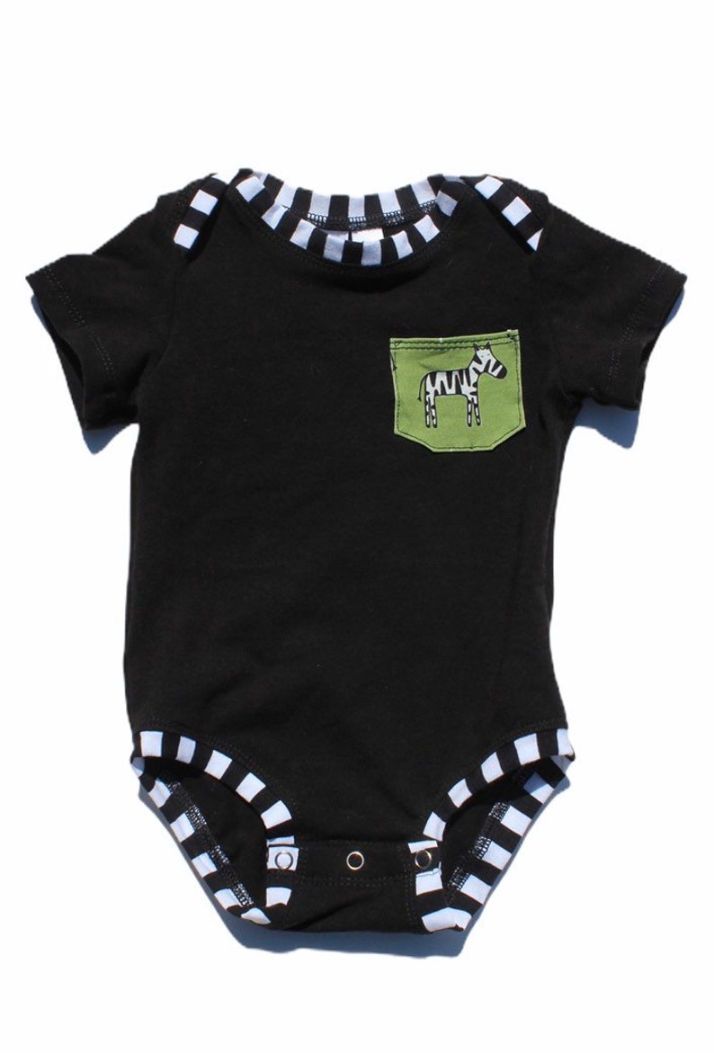 Zebras on Green Baby Boy or Girl Onesie and Shorts Set Size 6-9 months