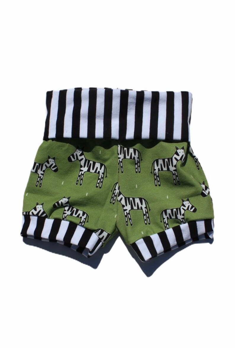 Zebras on Green Baby Boy or Girl Onesie and Shorts Set Size 6-9 months
