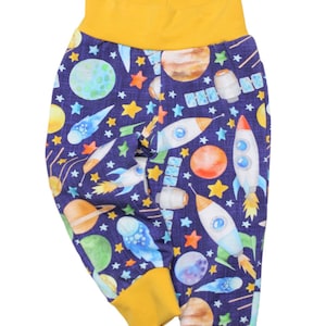 Baby | Boy or Girl | Joggers | Rockets in Space in Blue | Size 6 months