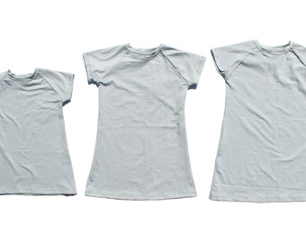 Baby or Toddler | Girl | Short Sleeve T-Shirt Dress | Sage Green