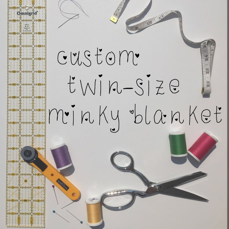 Twin-Size CottonMinky Blanket CUSTOM ORDER ONLY