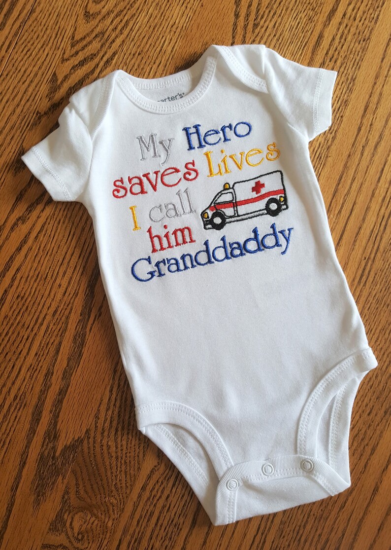 My HERO Saves Lives I call her Mommy Daddy Paramedic Ambulance Medical Doctor Dr Nurse Rn Lpn First Responder EmT EmS Emergency Aunt Uncle