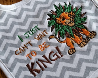 Slabbetje 'I just can't wait to be King' Lion King-slabbetje voor baby's en peuters