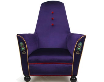Early 20th Century Art Deco Reclining Armchair Egyptian Revival Style