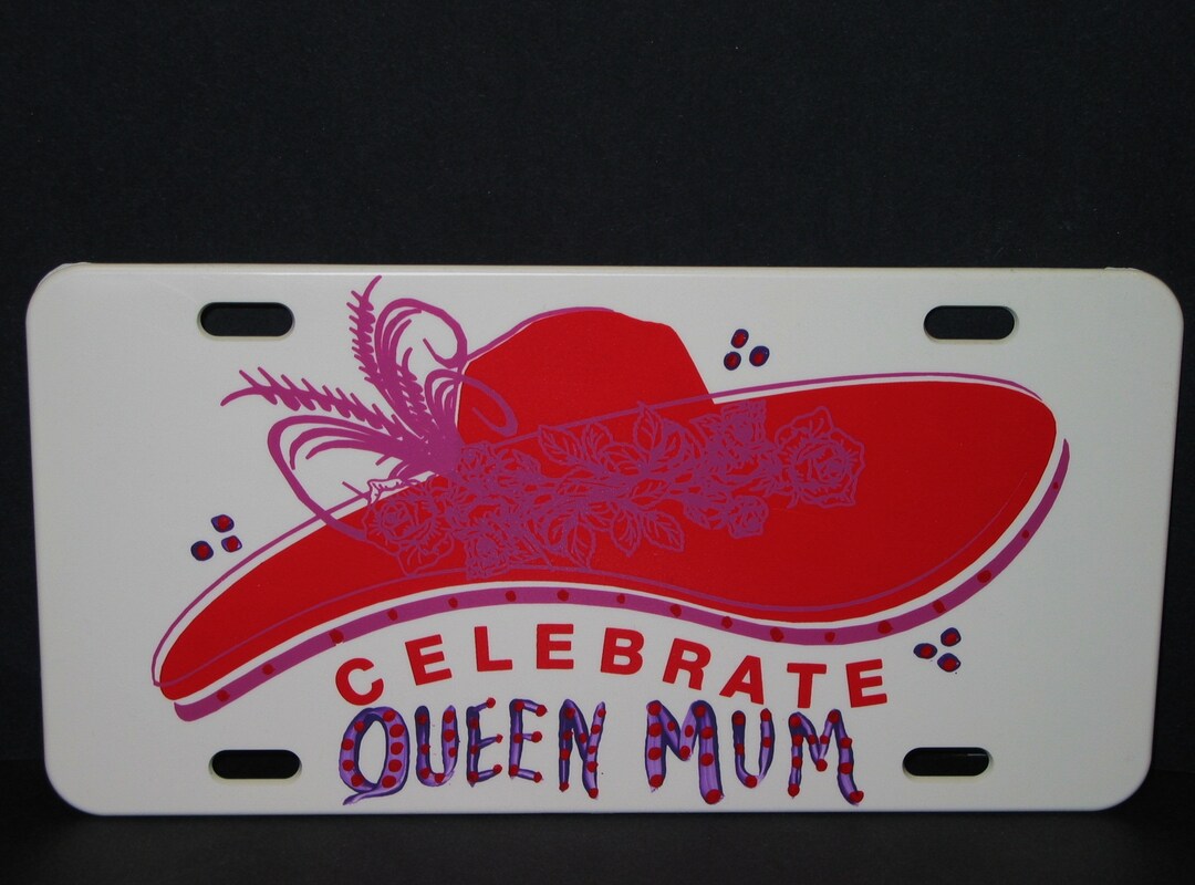 1 Red Hat License Plate for Red Hatters Hand Painted Made in