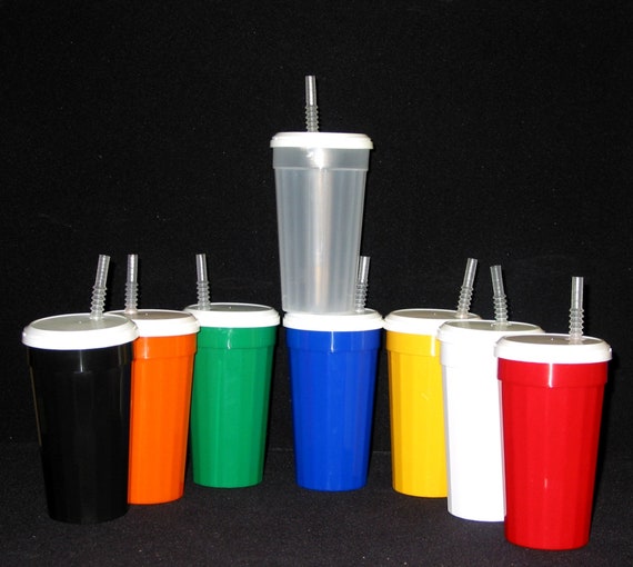 32 Oz Fluted Tumblers With Lids and Straws: Made in America - Etsy