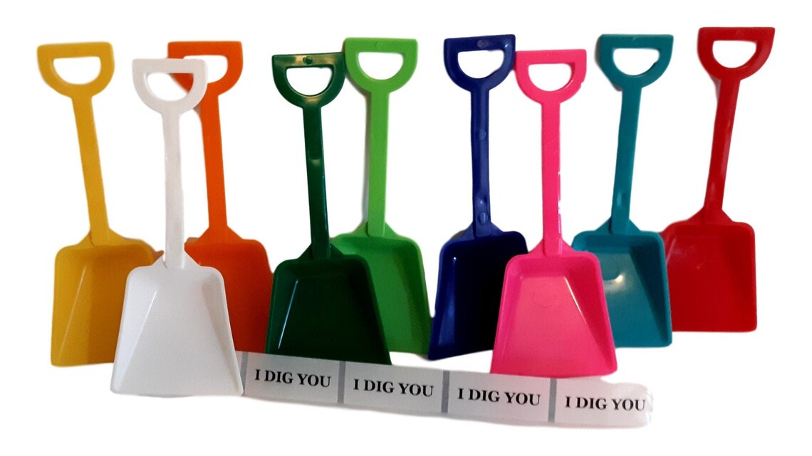 12 Small Plastic Toy Shovels Mix of Colors and 12 i Dig Etsy