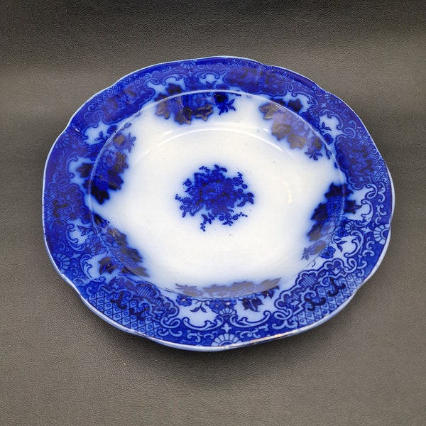 Swedish Antique Transfer ware-Flow blue- Soup Plate ~ Gustavsberg