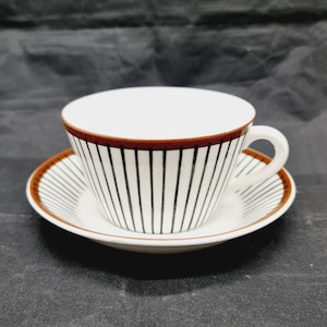 Vintage Stig Lindberg  Tea cup and saucer - Spisa Ribb - Gustavsberg