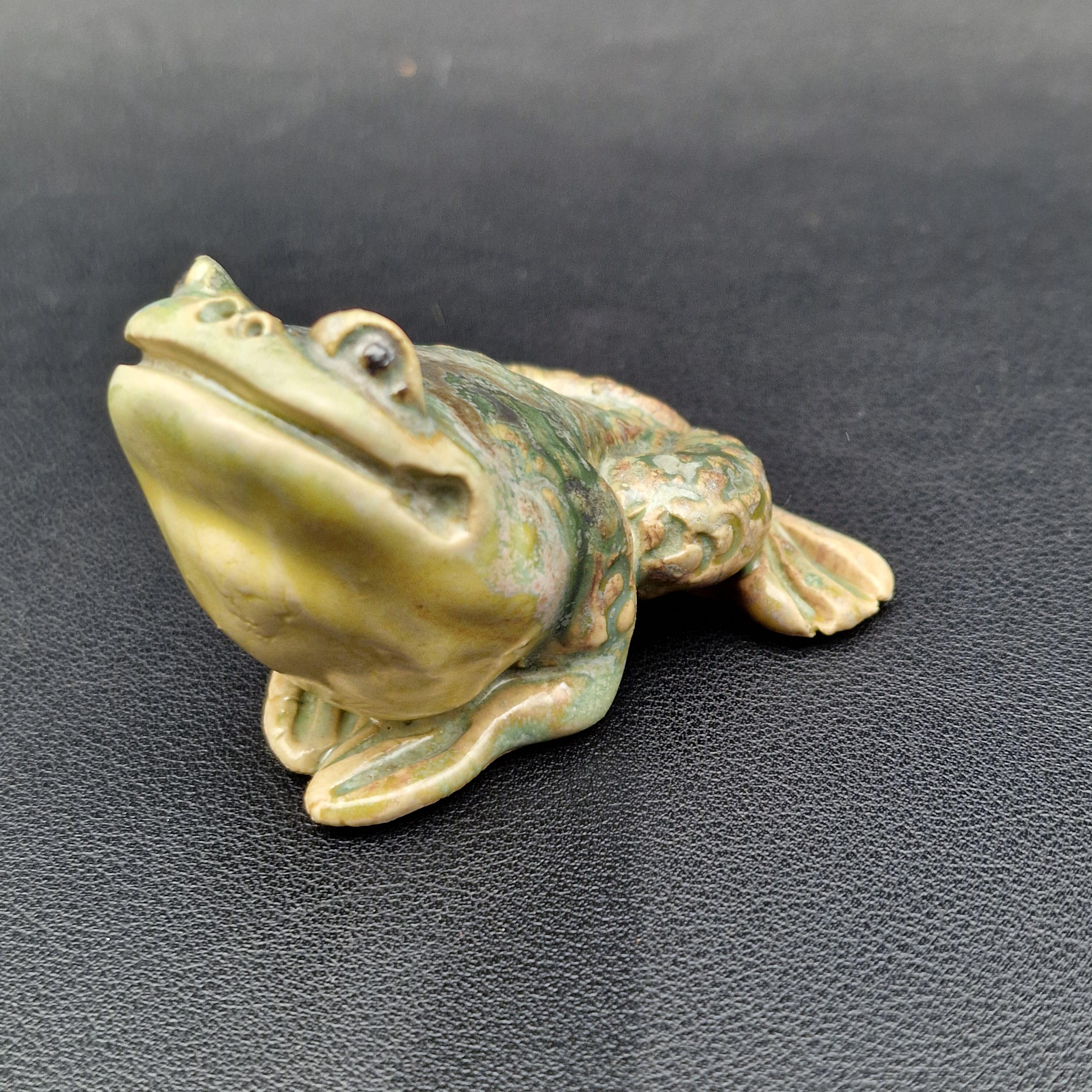 Studio Pottery Frog Sculpture by Jutta Björkqvist Swedish Ceramic