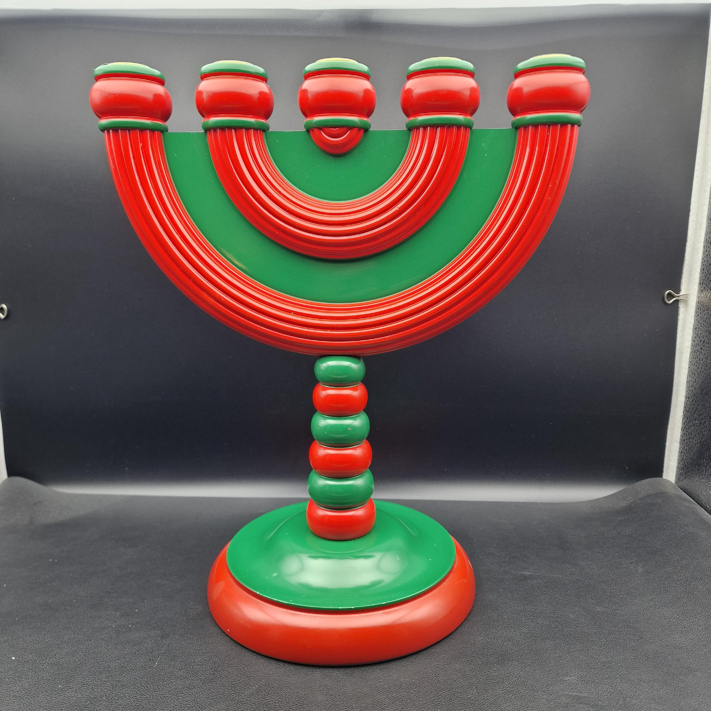 Vintage Swedish Folk Art Candelabra by Sandberg Art Center, Nora