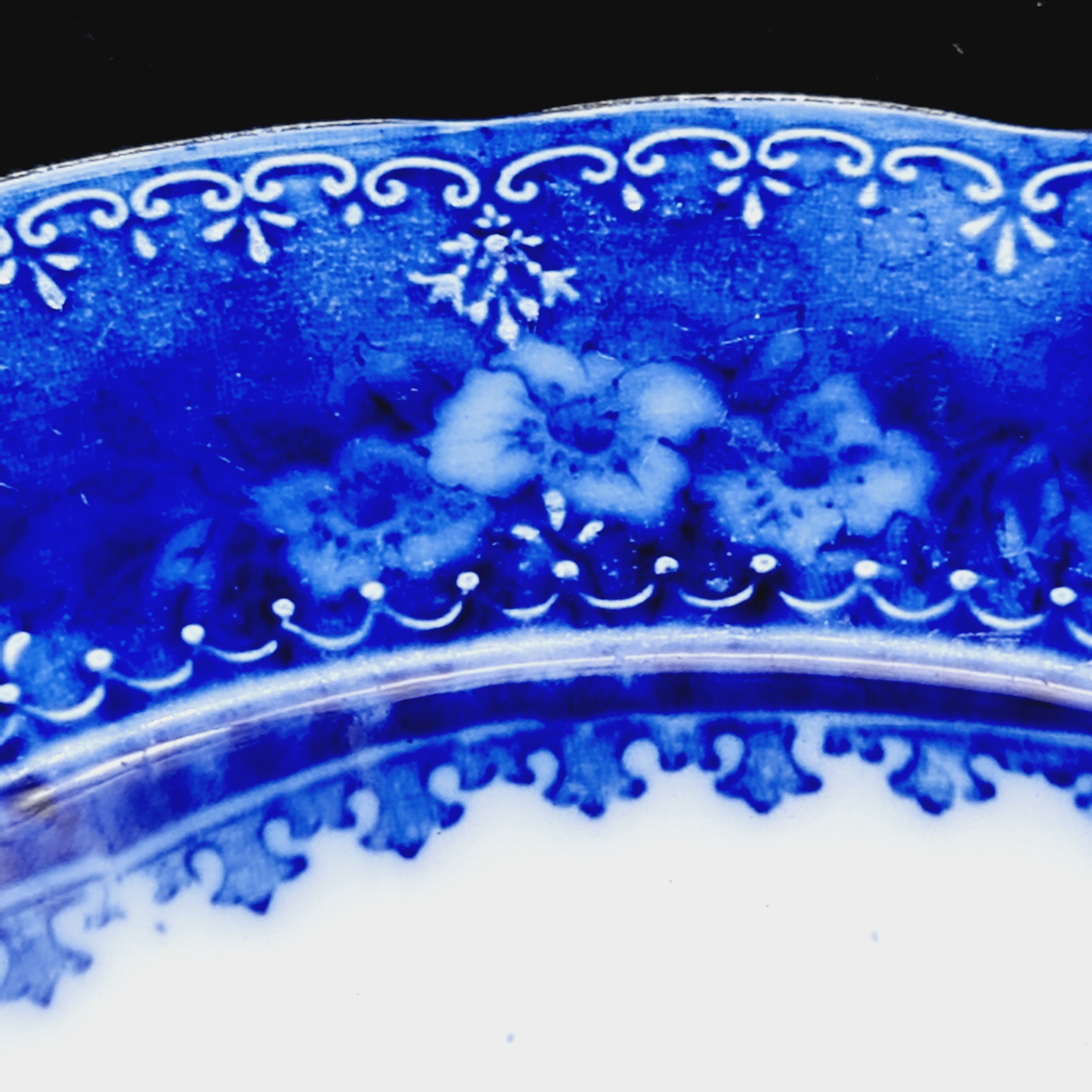 Swedish Antique Transfer Ware-flow Blue- Soup Plate ~ Gustavsberg