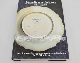 Swedish pottery marks reference book - Porslinsmärken by S.E. Vingedal - vintage book