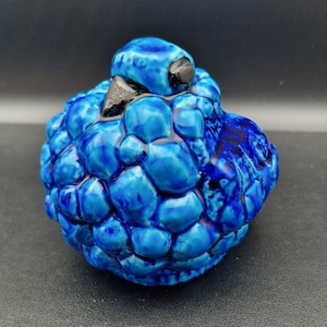 Henrik Allert Bird Sculpture for Rörstrand – Rare 1969–1972 Swedish Studio Pottery – Cobalt Blue Glaze