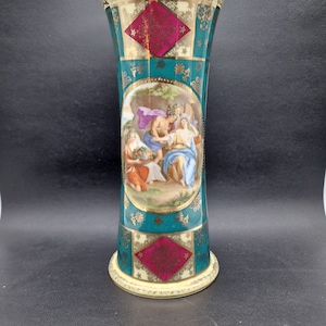 Large Royal Vienna vintage vase Austria - Antique scene