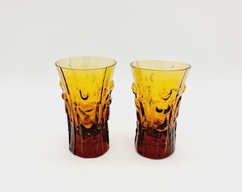 Erik Hoglund for Kosta Boda -Pair of Shot glasses Adam and Eve Glass Art for Boda. 1960s Sweden. Scandinavian modern Collectible