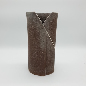 Vintage Modernist stoneware vase by Eva Hedberg, Sweden 1989
