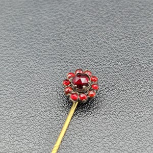 Antique Garnet Stick Pin – Bohemian Garnets, Late 19th to Early 20th Century
