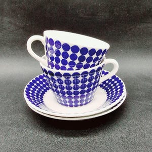 Pair of Adam coffee cups by Stig Lindberg for Gustavsberg