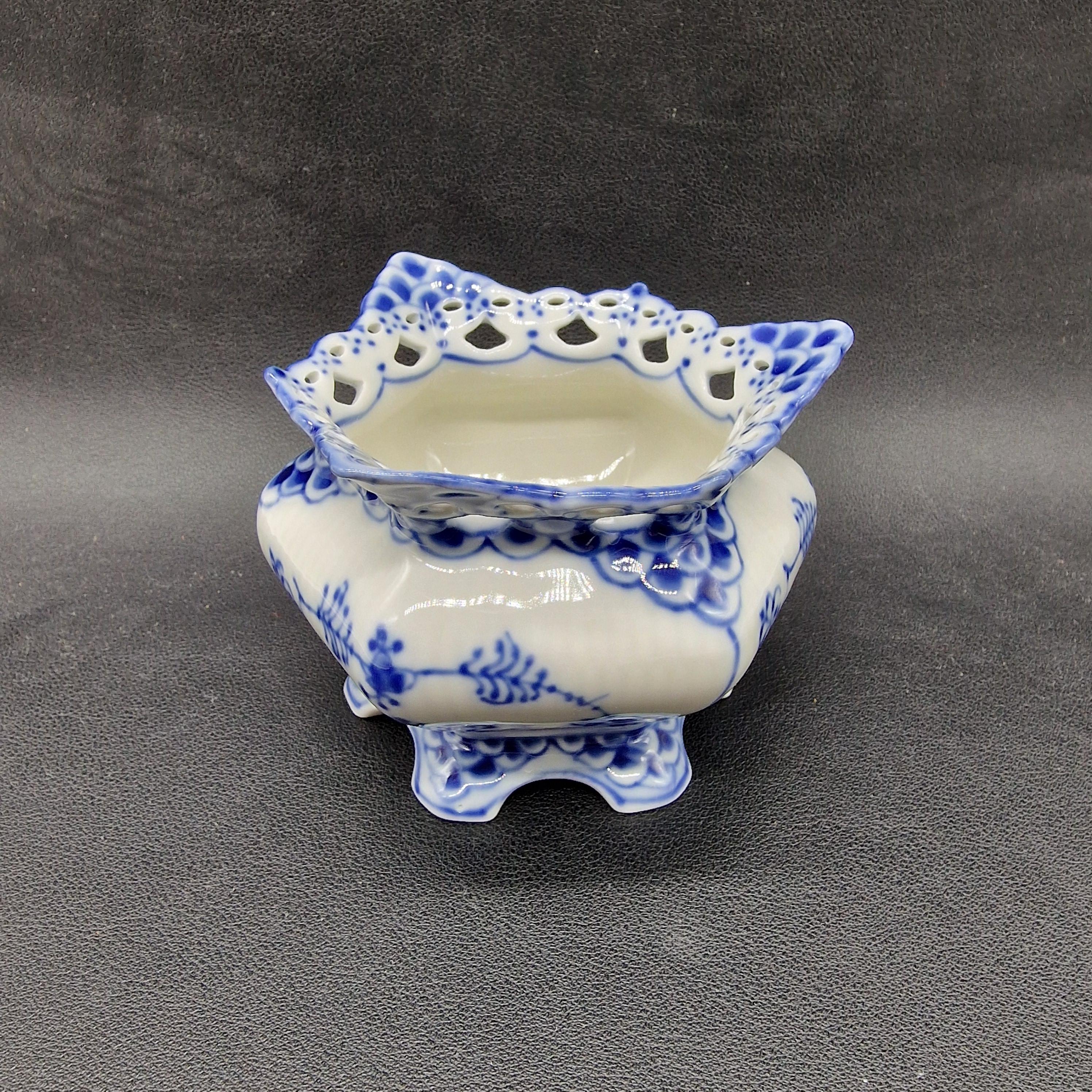   ブルーフルーテッドフルレース　シュガーボウル ロイヤル コペンハーゲン - フルレース - ブルー フルーテッド