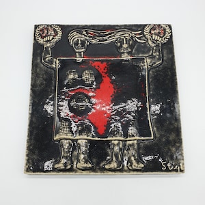 Vintage Stig Lindberg  wall plaque,Gustavsberg 1960:s