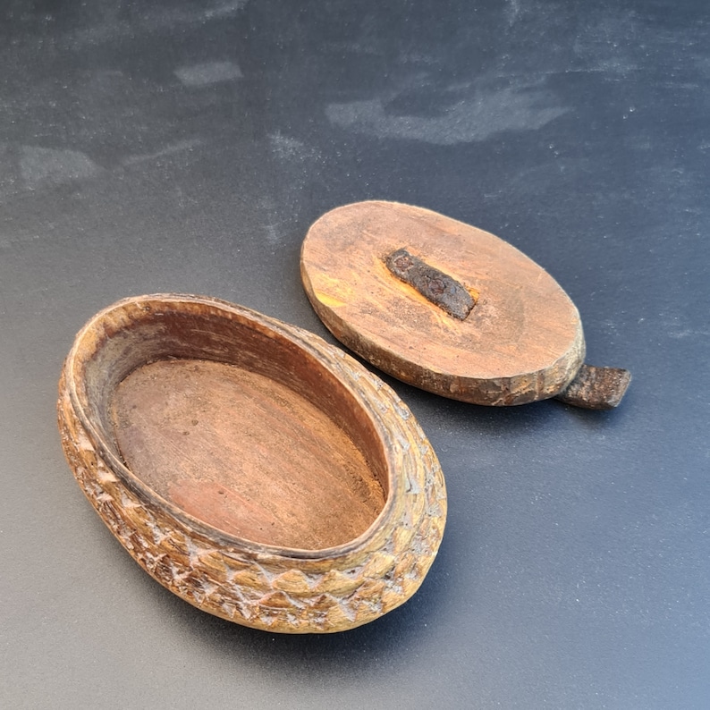 Antique Birch Bark Snuff Box Folk Art Sweden 1800s Etsy