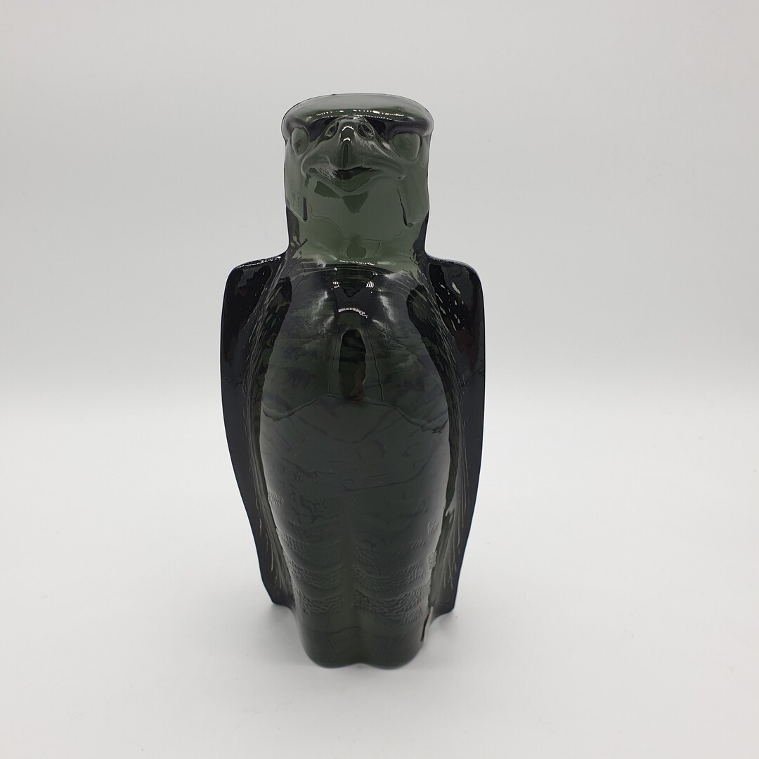 Large Dark Green Kosta Boda WWF Limited Edition Peregrine Falcon