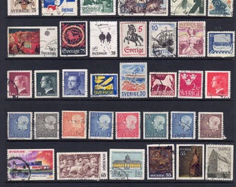 Sweden 50 Different Special & Large Stamps Collection - For Philately Collectors, Assorted Designs