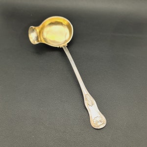 Swedish antique sauce ladle - solid silver - Kings Pattern- 1865