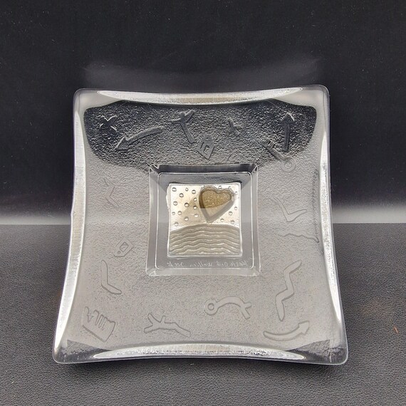コスタボダ KOSTA BODA Bertil Vallien サイン入り限定版 Kosta Boda Domino Bowl by Bertil Vallien – Signed Swedish Art