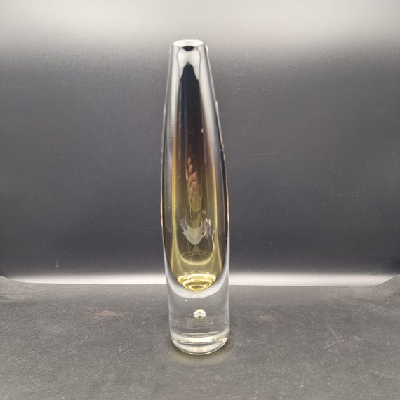 Signed Vicke Lindstrand Torpedo Vase – Swedish Art Glass 1950s