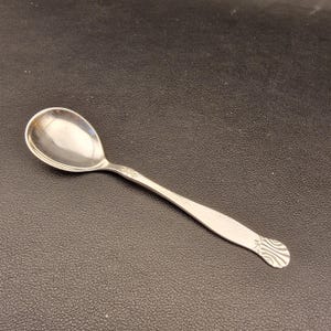 Vintage Norwegian 830 Silver Sugar Spoon – Brødrene Lohne – Imported to Sweden – Hammered Art Deco Design