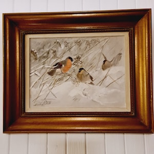 Vintage Swedish original oil painting by Inge Törner