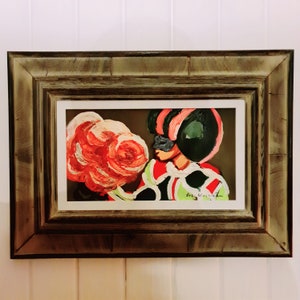 Modernistic Swedish original oil painting by Lars Norrman