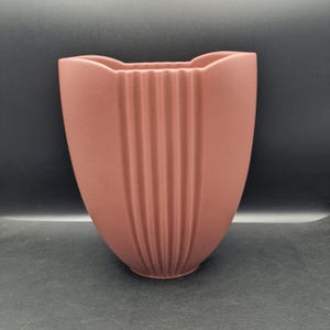 Große Rosenthal Thomas Germany Vase – 25 cm Minimalistische Terrakotta-Keramik – 1980s Modern Studio Pottery