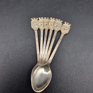 Vintage Norwegian spoons from Oslo – set of 6 silver plate demitasse spoons - 10 cm