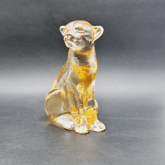 Paul Hoff for Kosta Boda - WWF Limited Edition - Cheetah Art Glass