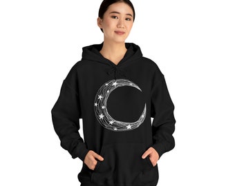 All Hallows' Crescent Moon - Unisex Heavy Blend™ Hooded Sweatshirt