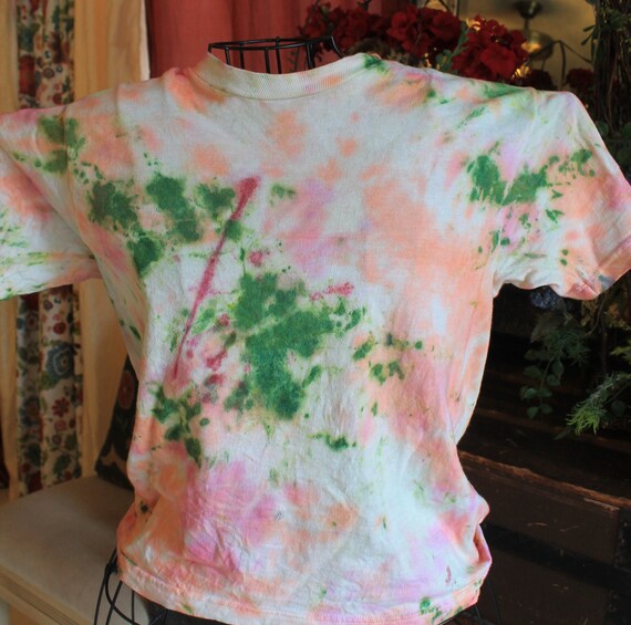 Pink Green Tie Dye Tees / Tie Dye T-Shirts / Girl… - image 3